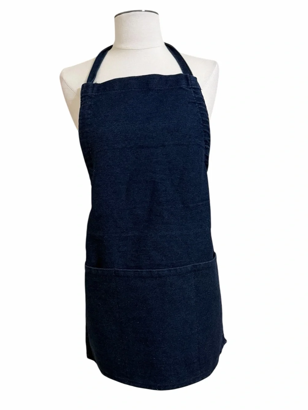 New Denim Apron 3 Pocket Front Adjustable Tie